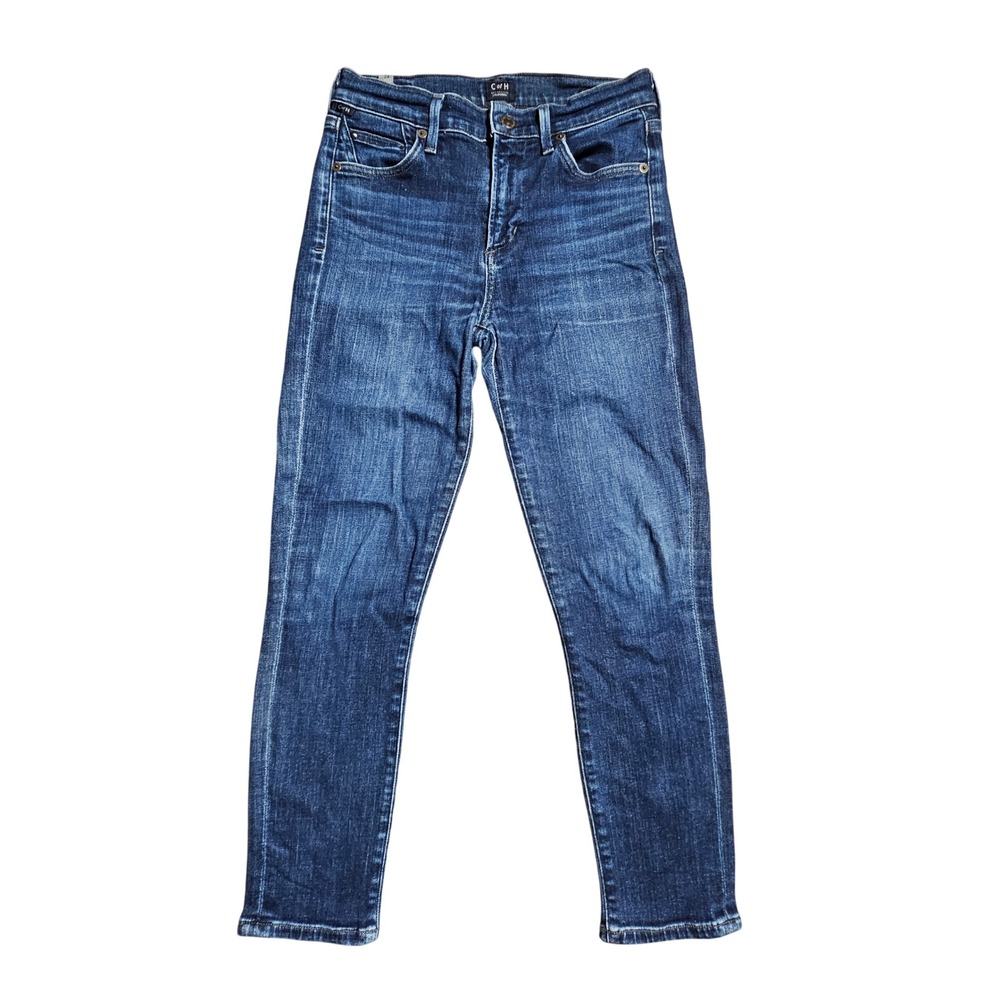 Citizens of Humanity Rocket Crop Petite High Rise Skinny Jeans 24x24 Whiskered